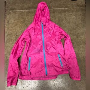 The North Face pink windbreaker Jacket size large women’s